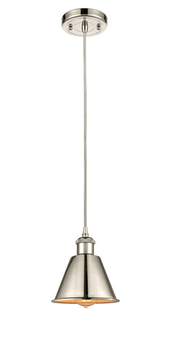 Smithfield - 1 Light - 7 inch - Polished Nickel - Cord hung - Mini Pendant (516-1P-PN-M8-LED)