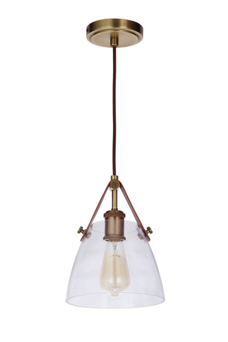 Hagen 1 Light Pendant In Vintage Brass (51391-VB)