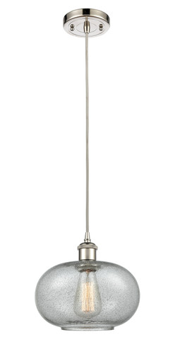 Gorham - 1 Light - 10 inch - Polished Nickel - Cord hung - Mini Pendant (516-1P-PN-G247-LED)