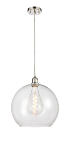 Athens - 1 Light - 14 inch - Polished Nickel - Cord hung - Pendant (516-1P-PN-G122-14)