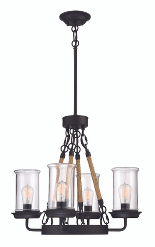 Homestead 4 Light Outdoor Chandelier In Espresso (52024-ESP)