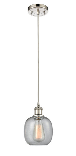 Belfast - 1 Light - 6 inch - Polished Nickel - Cord hung - Mini Pendant (516-1P-PN-G104)