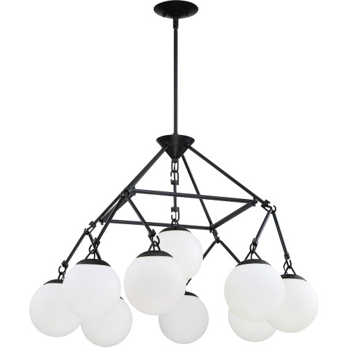 Orion 9 Light Chandelier In Flat Black (50729-FB)