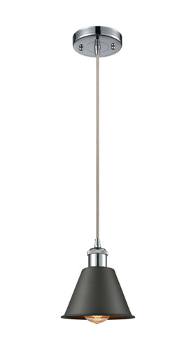 Smithfield - 1 Light - 7 inch - Polished Chrome - Cord hung - Mini Pendant (516-1P-PC-M8-OB-LED)