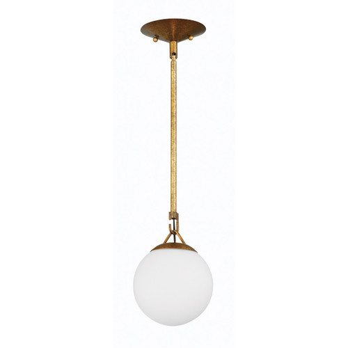 Orion 1 Light Mini Pendant in Patina Aged Brass (50791-PAB)