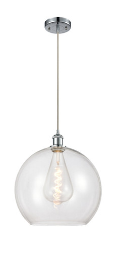 Athens - 1 Light - 14 inch - Polished Chrome - Cord hung - Pendant (516-1P-PC-G122-14)
