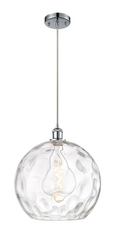 Athens Water Glass - 1 Light - 13 inch - Polished Chrome - Cord hung - Pendant (516-1P-PC-G1215-14)