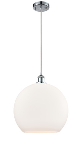Athens - 1 Light - 14 inch - Polished Chrome - Cord hung - Pendant (516-1P-PC-G121-14-LED)
