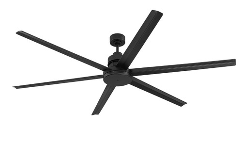 Mondo 72" 6-Blade Indoor/Outdoor (Damp) Ceiling Fan in Flat Black w/ Flat Black Blades; Light Kit Optional (Not Included) (MND72FB6)