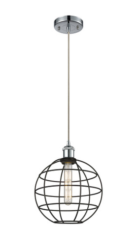 Lake Placid - 1 Light - 10 inch - Polished Chrome - Mini Pendant (516-1P-PC-CE-10-BK)