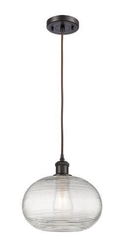 Ithaca - 1 Light - 10 inch - Oil Rubbed Bronze - Cord hung - Mini Pendant (516-1P-OB-G555-10CL)