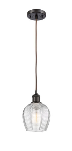 Norfolk - 1 Light - 6 inch - Oil Rubbed Bronze - Cord hung - Mini Pendant (516-1P-OB-G462-6-LED)