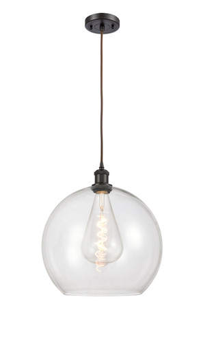 Athens - 1 Light - 14 inch - Oil Rubbed Bronze - Cord hung - Pendant (516-1P-OB-G122-14-LED)