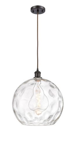 Athens Water Glass - 1 Light - 13 inch - Oil Rubbed Bronze - Cord hung - Pendant (516-1P-OB-G1215-14)