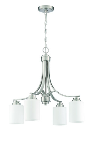 Bolden 4 Light Chandelier in Brushed Polished Nickel (50524-BNK-WG)