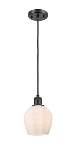 Norfolk - 1 Light - 6 inch - Matte Black - Cord hung - Mini Pendant (516-1P-BK-G461-6-LED)