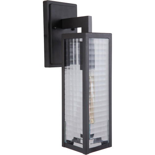 Deka 1 Light Medium Outdoor Wall Lantern in Midnight (Z4514-MN-SC)