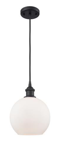 Athens - 1 Light - 8 inch - Matte Black - Cord hung - Mini Pendant (516-1P-BK-G121-8-LED)