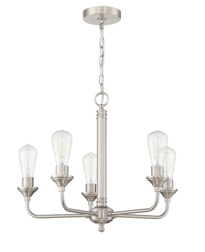 Bridgestone 5 Light Chandelier in Brushed Polished Nickel (53025-BNK)