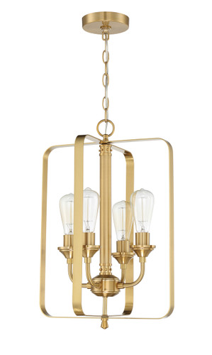 Bridgestone 4 Light Foyer in Satin Brass (53034-SB)