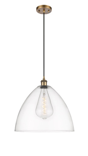 Bristol - 1 Light - 16 inch - Brushed Brass - Cord hung - Pendant (516-1P-BB-GBD-162-LED)
