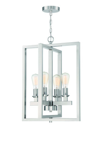 Chicago 4 Light Foyer in Brushed Polished Nickel (53134-BNK)