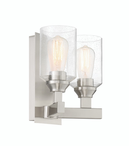 Chicago 1 Light Wall Sconce in Brushed Polished Nickel (53161-BNK)