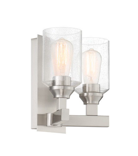 Chicago 2 Light Wall Sconce in Brushed Polished Nickel (53162-BNK)