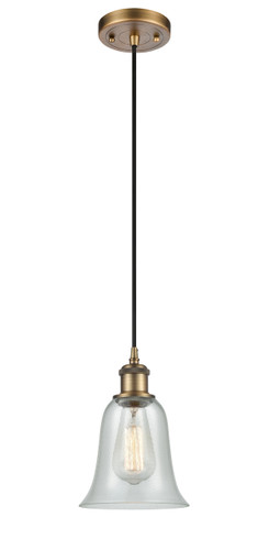 Hanover - 1 Light - 6 inch - Brushed Brass - Cord hung - Mini Pendant (516-1P-BB-G2812-LED)