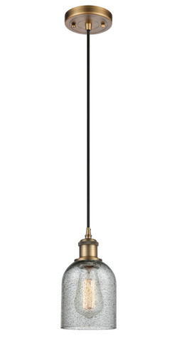 Caledonia - 1 Light - 5 inch - Brushed Brass - Cord hung - Mini Pendant (516-1P-BB-G257)