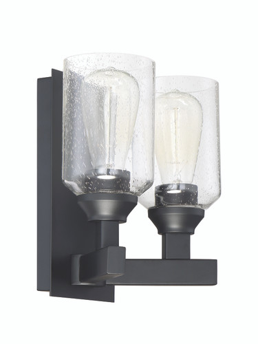 Chicago 2 Light Wall Sconce in Flat Black (53162-FB)