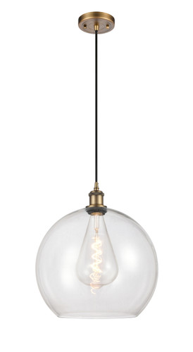 Athens - 1 Light - 14 inch - Brushed Brass - Cord hung - Pendant (516-1P-BB-G122-14)