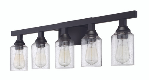 Chicago 5 Light Vanity in Flat Black (53105-FB)