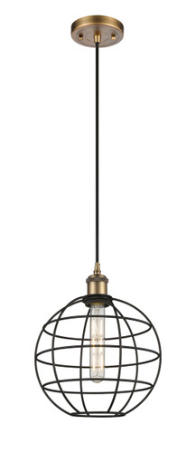 Lake Placid - 1 Light - 10 inch - Brushed Brass - Mini Pendant (516-1P-BB-CE-10-BK)