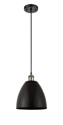Bristol - 1 Light - 9 inch - Black Antique Brass - Cord hung - Mini Pendant (516-1P-BAB-MBD-9-BK)