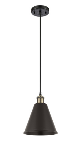 Berkshire - 1 Light - 8 inch - Black Antique Brass - Cord hung - Mini Pendant (516-1P-BAB-MBC-8-BK-LED)