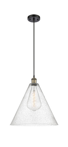 Berkshire - 1 Light - 16 inch - Black Antique Brass - Cord hung - Pendant (516-1P-BAB-GBC-164-LED)
