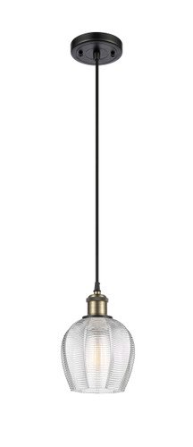Norfolk - 1 Light - 6 inch - Black Antique Brass - Cord hung - Mini Pendant (516-1P-BAB-G462-6-LED)