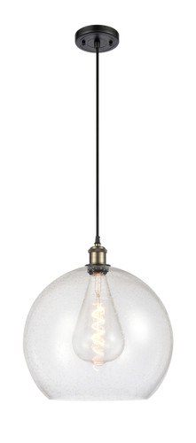 Athens - 1 Light - 14 inch - Black Antique Brass - Cord hung - Pendant (516-1P-BAB-G124-14)