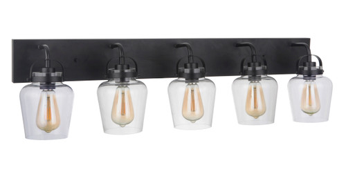 Trystan 5 Light Vanity in Flat Black (53505-FB)
