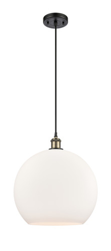 Athens - 1 Light - 14 inch - Black Antique Brass - Cord hung - Pendant (516-1P-BAB-G121-14-LED)