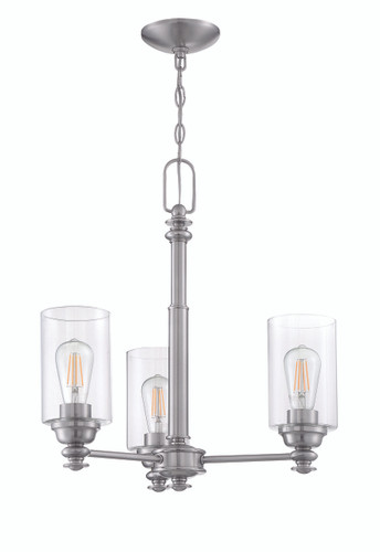 Dardyn 3 Light Chandelier in Brushed Polished Nickel (49823-BNK-C)