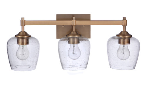 Stellen 3 Light Vanity In Satin Brass (12422SB3)