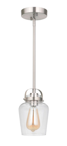Trystan 1 Light Mini Pendant in Brushed Polished Nickel (53591-BNK)