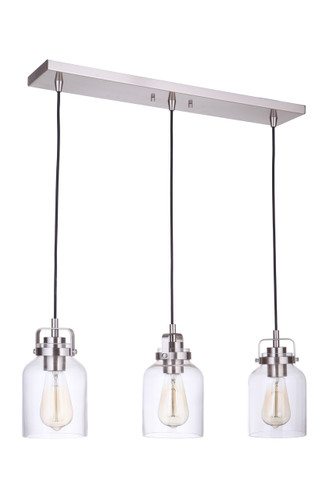 Foxwood 3 Light Pendant in Brushed Polished Nickel (53693-BNK)