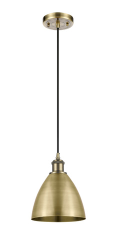 Bristol - 1 Light - 8 inch - Antique Brass - Cord hung - Mini Pendant (516-1P-AB-MBD-75-AB-LED)