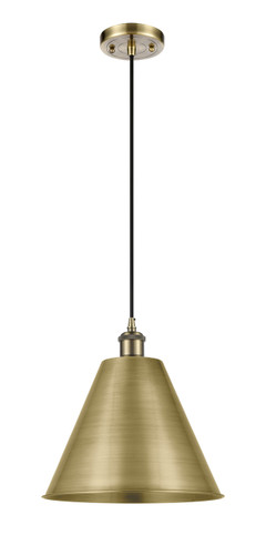 Berkshire - 1 Light - 12 inch - Antique Brass - Cord hung - Mini Pendant (516-1P-AB-MBC-12-AB)