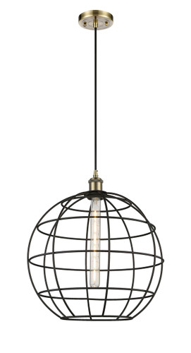 Lake Placid - 1 Light - 16 inch - Antique Brass - Mini Pendant (516-1P-AB-CE-16-BK)