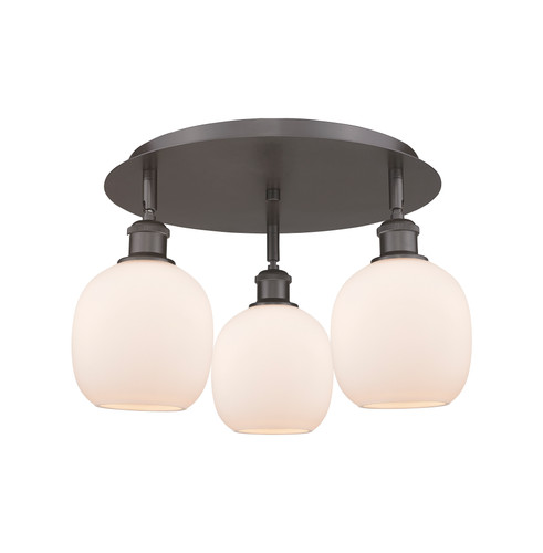 Belfast - 3 Light - 18 inch - Oil Rubbed Bronze - Flush Mount (516-3C-OB-G101)