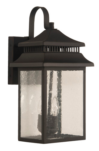 Crossbend Large 2 Light Outdoor Lantern in Dark Bronze Gilded (ZA3124-DBG)